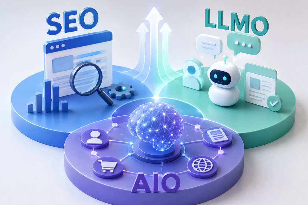 SEO・AIO・LLMOとは？——2026年の集客に欠かせない3つの軸