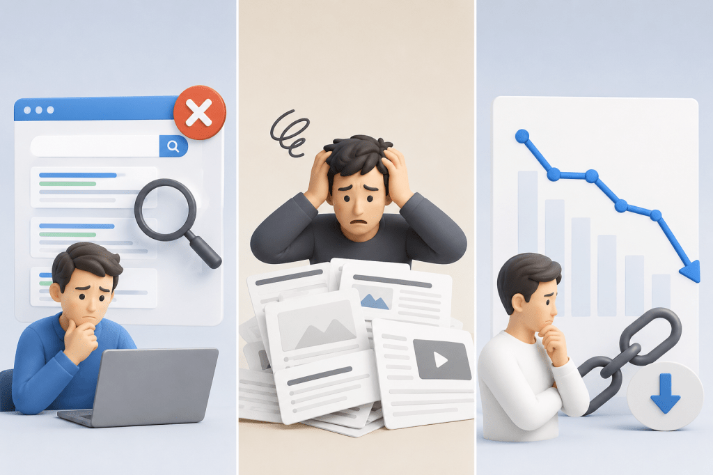 自分でSEOをやる際によくある3つの失敗パターン