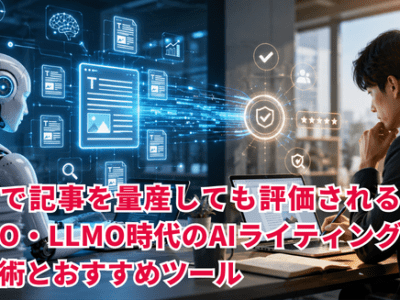 AIで記事を量産しても評価される？AIO・LLMO時代のAIライティング活用術とおすすめツール