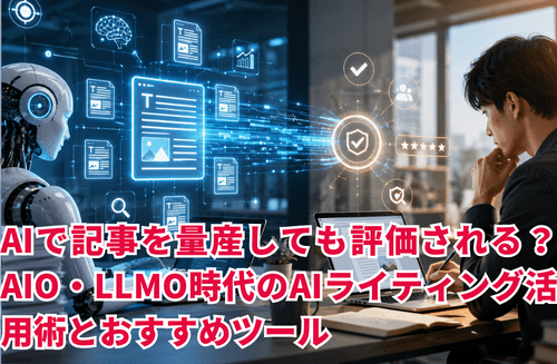 AIで記事を量産しても評価される？AIO・LLMO時代のAIライティング活用術とおすすめツール