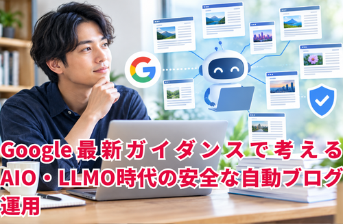 AIブログくんGOLDで自動記事を「量産」して大丈夫？Google最新ガイダンスで考えるAIO・LLMO時代の安全な自動ブログ運用